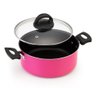 Caçarola Avulsa Antiaderente Tampa Vidro N16 1,4 Litros Rosa - 2