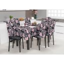Ver imagem 2 de Kit 6 Capas Encosto de Cadeira de Ferro Tubular Cozinha e Jantar Malha Helanca Estampada:23 Floral R