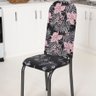 Kit 6 Capas Encosto de Cadeira de Ferro Tubular Cozinha e Jantar Malha Helanca Estampada:23 Floral R - 1