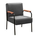 Ver imagem 2 de Kit 2 Poltronas Decorativas Jade Braços Fixo Cinza Grafite