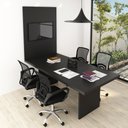 Ver imagem 2 de Painel Escritório Reunião para Tv até 37'' 100x136cm Preto Pa2916
