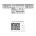 Ver imagem 4 de Cozinha Compacta 4 Peças 100% MDF com Tampo 120cm Linha Americana Branco HP/Calcare