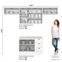 Ver imagem 4 de Cozinha Compacta 4 Peças 100% MDF com Tampo 120cm Linha Americana Branco HP/Calcare