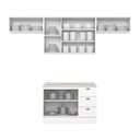 Ver imagem 5 de Cozinha Compacta 4 Peças 100% MDF com Tampo 120cm Linha Americana Branco HP/Calcare