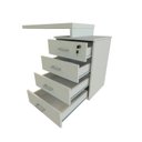 Ver imagem 7 de Escrivaninha Mesa Escritório e Home Office com 4 Gavetas 112cm MDF Branco