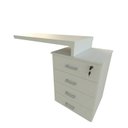 Ver imagem 5 de Escrivaninha Mesa Escritório e Home Office com 4 Gavetas 112cm MDF Branco