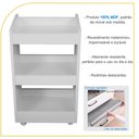 Ver imagem 3 de Mesa Auxiliar para Suporte - Clínica de Estética 3 Bandejas Cor:branco