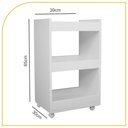 Ver imagem 2 de Mesa Auxiliar para Suporte - Clínica de Estética 3 Bandejas Cor:branco