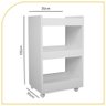 Mesa Auxiliar para Suporte - Clínica de Estética 3 Bandejas Cor:branco - 2