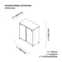 Ver imagem 4 de Armário de Aço 2 Portas 4 Prateleiras com Chave AP406SL