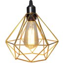 Ver imagem 3 de 3 Pendentes Aramado Diamante Teto Luminária Retrô Balcão Agp + 3 Lâmpadas Led ST64 Vintage Agp Ilumi
