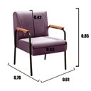 Ver imagem 3 de Kit 2 Poltronas Decorativas Jade Braços Fixo Roxo
