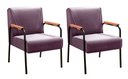 Ver imagem 1 de Kit 2 Poltronas Decorativas Jade Braços Fixo Roxo