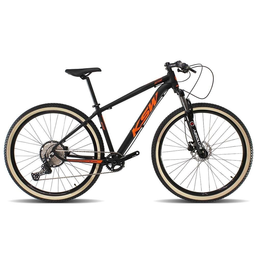 Bicicleta 12V Aro 29 KSW Shimano Deore Freio a Disco 21'' Preto/Laranja - H425 - 1