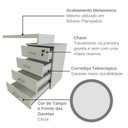 Ver mais imagens de Escrivaninha Mesa Escritório e Home Office com 4 Gavetas 112cm MDF Branco E Cinza Cristal