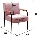 Ver imagem 3 de Kit 2 Poltronas Decorativas Jade Braços Fixo Rosa Rose