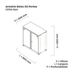 Armário de Aço 2 Portas Ap406sl - 4