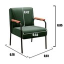 Ver imagem 3 de Kit 2 Poltronas Decorativas Jade Braços Fixo Verde