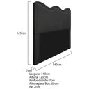Ver imagem 5 de Cabeceira Casal Bari P02 140 cm Para Cama Box Preto