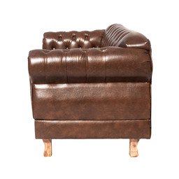 Sofá Chesterfield Elisabeth 2 Lugares 1.50m Corano Marrom/decoração, Cafeteria, Barbearia, Escritóri - 3