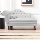 Ver imagem 2 de Recamier Sofá Direito Larissa 120cm Sala Corano Branco - Incasa Decor