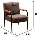Ver imagem 3 de Kit 2 Poltronas Decorativas Jade Braços Fixo Marrom