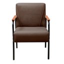 Ver imagem 4 de Kit 2 Poltronas Decorativas Jade Braços Fixo Marrom