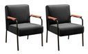 Ver imagem 1 de Kit 2 Poltronas Decorativas Jade Braços Fixo Preto