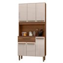 Ver imagem 2 de Armario de Cozinha Santiago 90 Cm com 6 Portas e 1 Gaveta Freijo/baunilha