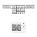 Ver imagem 5 de Cozinha Compacta 4 Peças 100% MDF com 2 Aéreos Basculantes Branco HP Americana