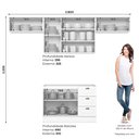 Ver imagem 4 de Cozinha Compacta 4 Peças 100% MDF com 2 Aéreos Basculantes Branco HP Americana