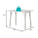 Ver imagem 7 de Sala de Jantar Completa Mesa Dobrável e 2 Banquetas 105 Prata/branco - Prata/preto - Carraro