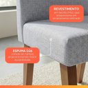 Ver mais imagens de Conjunto Sala de Jantar Mesa 1,20m Moove 4 Cadeiras Linho Milano
