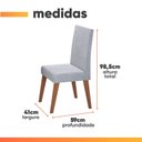 Ver imagem 5 de Conjunto Sala de Jantar Mesa 1,20m Moove 4 Cadeiras Linho Milano
