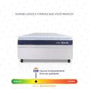 Ver imagem 4 de Conjunto Box Baú Branco Durban Azul Espuma D28 Solteiro 96x203x64 - King House