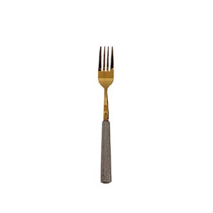 Garfo Prata e Dourado Home Design 19 Cm