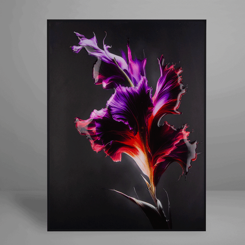 Quadro Decorativo Flower Gladioli Relevo