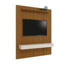 Ver imagem 1 de Painel Para Tv Até 75 Polegadas Ripado Impressão 3D Egeo Com Nicho 1,80M Cedo Off White Edn Cedro