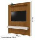 Ver imagem 3 de Painel Para Tv Até 75 Polegadas Ripado Impressão 3D Egeo Com Nicho 1,80M Cedo Off White Edn Cedro