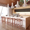 Ver imagem 5 de Conjunto 3 Banquetas Altas Bistrô Madeira Maciça