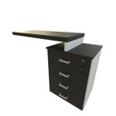 Ver imagem 5 de Escrivaninha Mesa Escritório e Home Office com 4 Gavetas 112cm MDF Branco E Preto