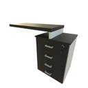 Ver imagem 5 de Escrivaninha Mesa Escritório e Home Office com 4 Gavetas 112cm MDF Branco e Preto
