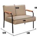 Ver imagem 3 de Conjunto com 2 Poltronas e Namoradeira Decorativa Jade Sala de Estar