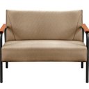 Ver imagem 4 de Conjunto com 2 Poltronas e Namoradeira Decorativa Jade Sala de Estar Marrom