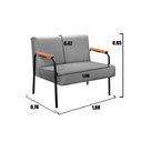 Ver imagem 3 de Conjunto com 2 Poltronas e Namoradeira Decorativa Jade Sala de Estar