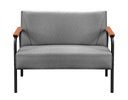 Ver imagem 4 de Conjunto com 2 Poltronas e Namoradeira Decorativa Jade Sala de Estar Cinza