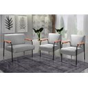 Ver imagem 1 de Conjunto com 2 Poltronas e Namoradeira Decorativa Jade Sala de Estar