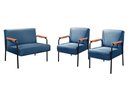 Ver imagem 2 de Conjunto com 2 Poltronas e Namoradeira Decorativa Jade Sala de Estar Azul