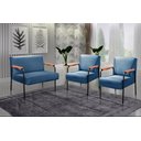 Ver imagem 1 de Conjunto com 2 Poltronas e Namoradeira Decorativa Jade Sala de Estar