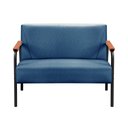 Ver imagem 4 de Conjunto com 2 Poltronas e Namoradeira Decorativa Jade Sala de Estar Azul